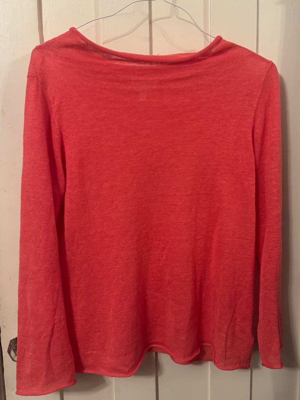 Eileen Fisher Women's Pink Long Sleeve Knit Top